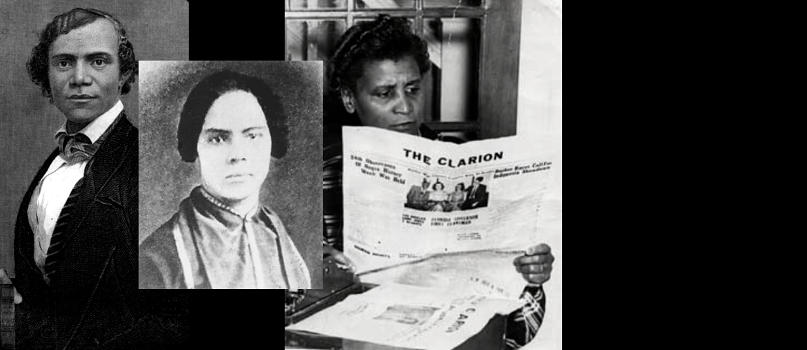 Henry Bibbs, Mary Ann Shadd Cary and Carrie Best with Black Background