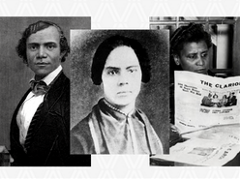 Henry Bibb, Mary Ann Shadd Cary & Carrie Best with white background