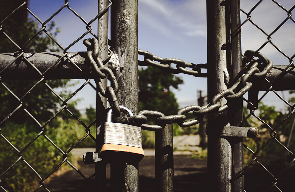 Locked gate